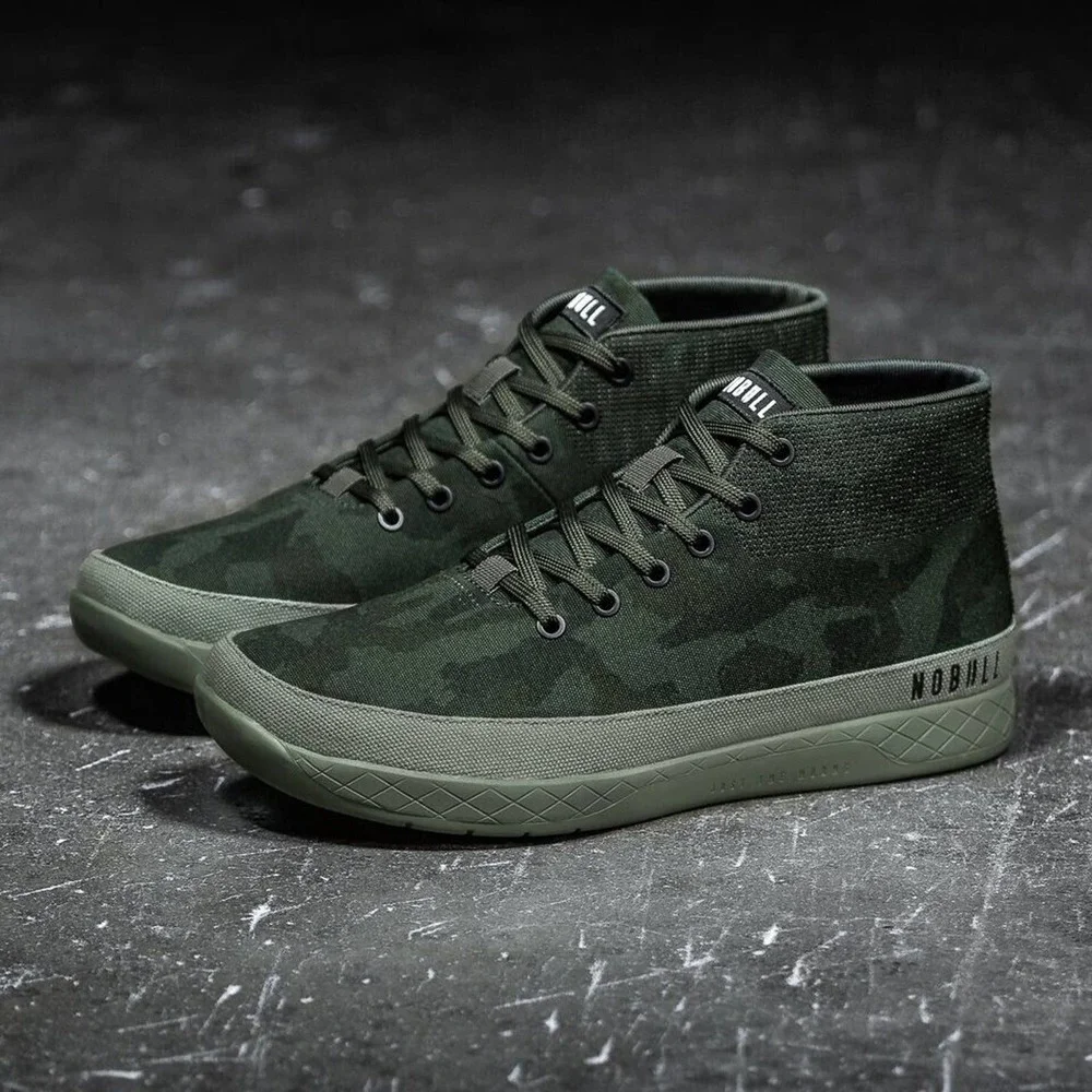 NoBull Forest Camo Canvas Mid Trainer Sneakers Green Shoes Men's 13 Rare HTF - Picture 10 of 15
